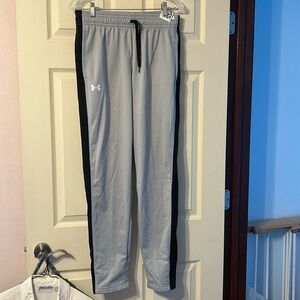 NWT Under Armour Loose Grey & Black Workout Pants Large